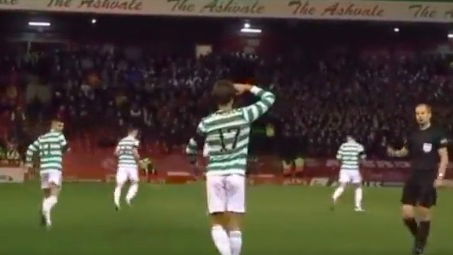 Celtic forward Jota and keeper Joe Hart do hilarious golf swing celebration